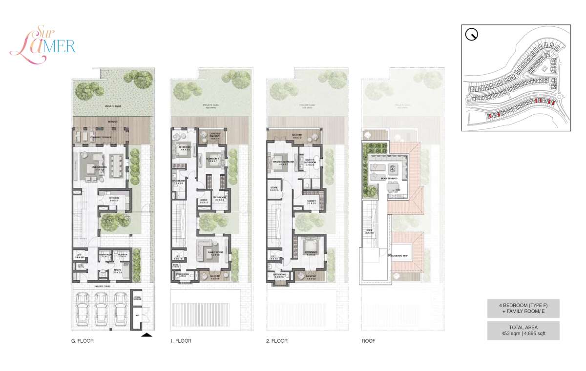 4 Bedroom Type F, Size 4885 sq.ft-Sur La Mer